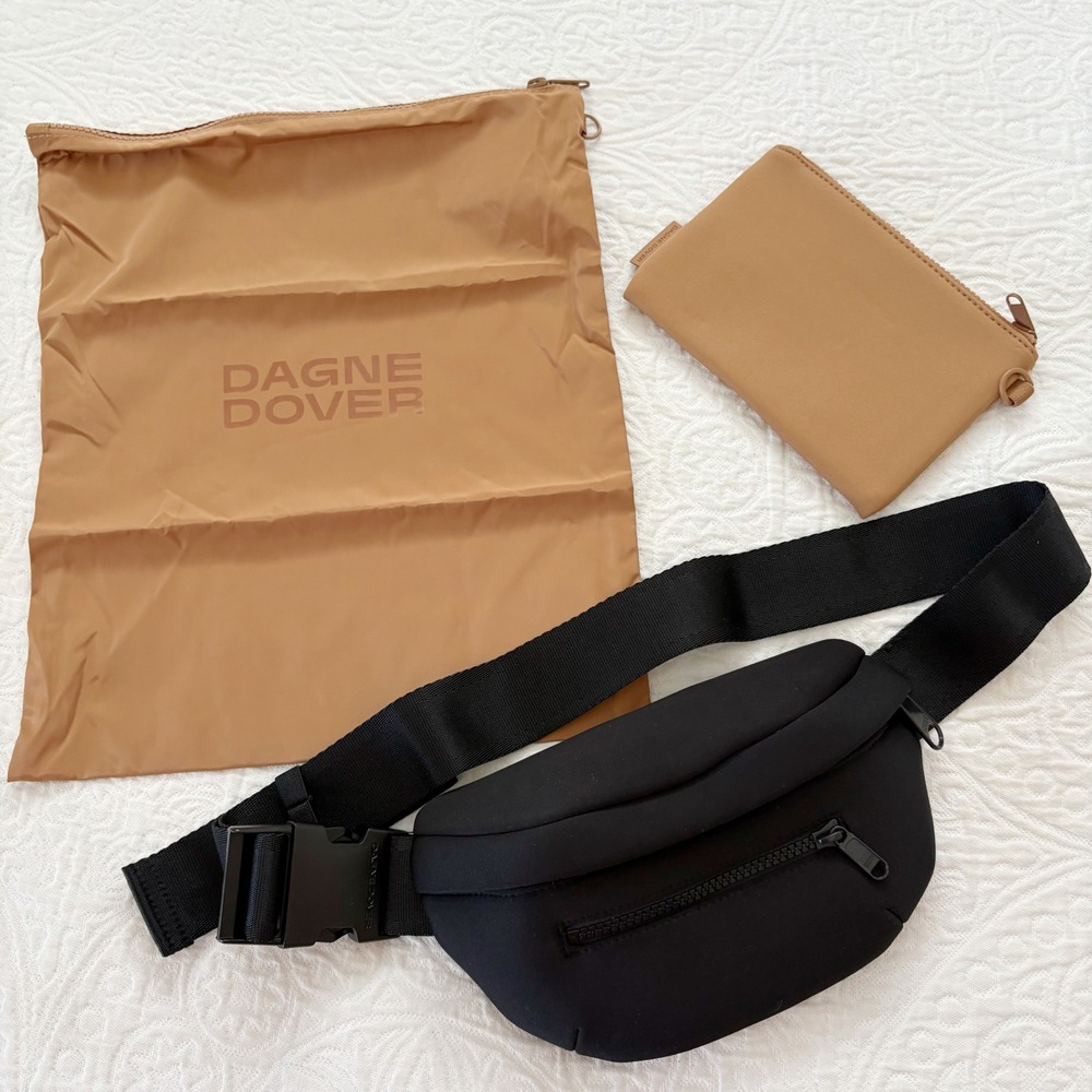 Dagne Dover Ace Neoprene Fanny Pack Onyx & Pouch